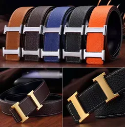 Fashion business luxury belt designer men's and women's five-color gold and silver glossy buckle 3.8cm with box