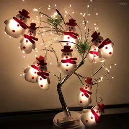 クリスマスの装飾10/20 LED弦楽雪雪だるまの鹿のパターン装飾的なぬいぐるみ妖精のライトクリスマスハンギングホーム装飾