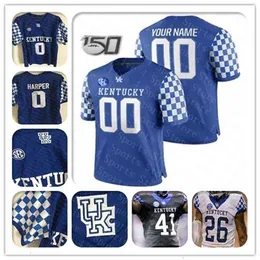 Maglia da calcio Wskt Custom 2021 College Kentucky Wildcats Terry Wilson Chris Rodriguez Jr. Josh Ali Jamin Davis Benny Snell Jr. Asim Rose Jr.