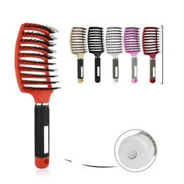 Women Hair Scalp Massage Comb Bristle Hairbrush Wet Curly Detangle Hair Brush for Salon Hairdressing Styling Tools 20220922 E3