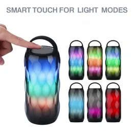 Customized Logo Portable Speakers Bluetooth Pairing Wireless 2000mAh 8h 3D Hi-Fi Stereo Loud Sound Smart RGB Lights Speaker for Outdoor Playtime Party Bar Beach