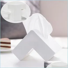 Tissue Boxes Napkins Nordic Decoration Household Plastic Containers Desktop Organizer Ornaments Toilet Paper Holder Sto Packing2010 Dhqi6