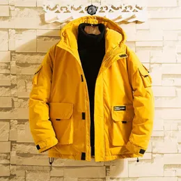 Herrarna Down Men's Parkas Yasuguoji 2022 Safari Style Mens Hooded Winter Jackets Tjockna varm bomull vadderad och rockar Hiver Homme