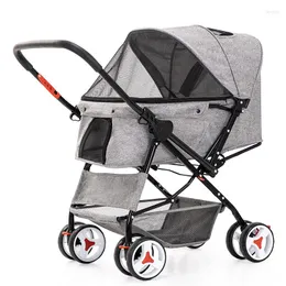 Dog Car Seat Covers Pet Cart Cat One-click Folding Quick Installation Two-way Carrier Stroller