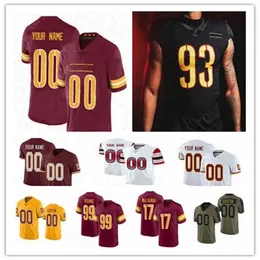 WSKT Dowódcy Taylor Heinicke Football Jersey Antonio Gibson Terry McLaurin Cole Holcomb Bobby McCain Sean Taylor Chase Young Jaret Patterson