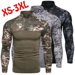 Men's Sweaters Outdoor Military Uniform Tactical T-shirt Long Sleeve Camouflage Top 220922