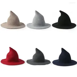 Berets 10pcs Witch Hat Men's and Women's Wool DriT Fashion Solid Diversified Wzdłuż urodzin Cosplay Prezenty Cosplay Births