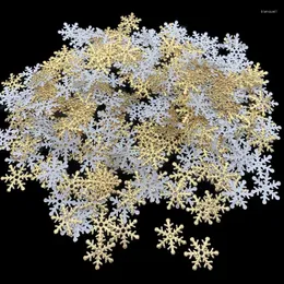 Christmas Decorations 2cm Snowflakes Confetti Artificial Snow Xmas Tree Ornaments For Home Party Wedding Table Decor