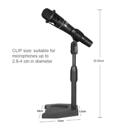 Настольная микрофонная стойка с микрофоном на стойке на стойке телескопический микрофон.