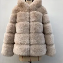 Womens Fur Faux ZADORIN Winter Thick Warm Coat Women ry Hooded Long Sleeve Jacket Luxury Coats bontjas 220922