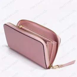 Carteira clássica de designer com caixa original de luxo feminino zíper de carteiras longa portador de cartão de embreagem Bolsa de relevo Lady Purse M60017