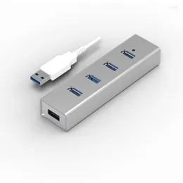 3.0 4 Ports Hub USB Plug High-end aluminiumkamsuppsättning för bärbar dator / Ultrabook Acessorios Computador