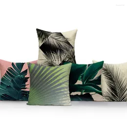 Подушка тропические растения листья спечатанные подушки с покрытием полиэфирные пальмовые лист диван сидень