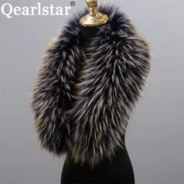 Scarves Style Faux Fur Collar 100% High Quality Scarf Super Luxury Fashion Women Men Jackets Hood Shawl Wraps ZH04 220922