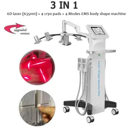 Klinikanv￤ndning 635Nm Slante Fat Reduction Red Light Therapy Viktminskning Diode Laser EMS Cryo Pads Cavitation Body Shape Skint Fainen Red