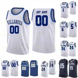 SJ NCAA College Villanova Wildcats Basketball Jersey 24 Иеремия Эрл 24 Иеремия Робинсон-Эрл 25 Микал Бридж 3 Брэндон Слейтер обычай