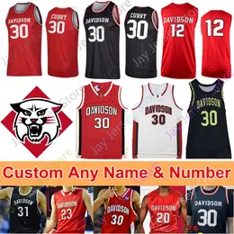 Nik1 Custom Davidson Wildcats Basketball Jersey College Curry Kellan Grady Jon Axel Gudmundsson Luka Brajkovic Carter Collins Luke Frampton