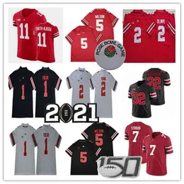 WSKT 2022 College Ohio State Buckeyes OSU Football Jersey C. J. Stroud Chris Olave Garrett Wilson Treveyon Henderson Jaxon Smith-Njigba Teague III