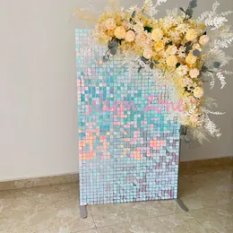 Party Decoration Pastel Blue Sequin Clip Panels Shimmer Wall Festivals Celebration Po Booth Backdrop