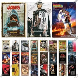 2023 Classic Vintage Movie Metal målning Signs Plack Poster Tin Sing Decoration For Man Cave Bedroom Cinema Film Top Music Wall Home Decor Size 30x20cm