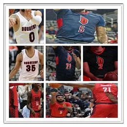 Wskt 2021 Uomo Pallacanestro Duquesne Dukes Colleges TAVIAN DUNN-Tavian Dunn-Martin LAMAR NORMAN JR.MARCUS WEATHERS HUGHES STEELE Maglia Personalizzata