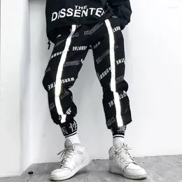 Pantaloni da uomo Harajuku Hip Hop Harem da uomo pantaloni sportivi riflettenti larghi estivi pantaloni casual divertenti da strada