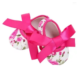 First Walkers Baby Girl Toddler Ballerina Slippers Born Shoes Po Props Girls Cotton Ribbon Flower