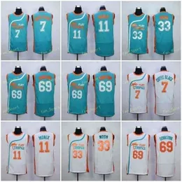 SJ Mens 7 Coffee Black 33 Jackie Moon 69 Downtown 11 Ed Monix Flint Tropics Semi Pro Pro Movie Jersey 100% сшитые баскетбольные майки