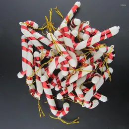Christmas Decorations 12/24pcs Outdoor Candy Cane Hanging Ornaments Xmas Tree Decor Year 2022 For Home
