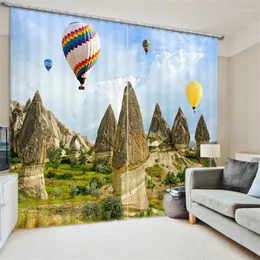 Vorhang Customized wunderschöne Landschaft Luxus 3D Blackout Fenstervorhänge für Wohnzimmerbett El Wand Wandteppich Cortinas