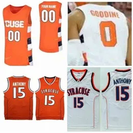 SJ Syracuse Orange College Basketball Jersey 15 Энтони 44 Derrick Coleman 11 Oshae Brissett 0 Adrian Outry 4 Antonio Balandi Custom Stitched