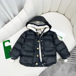 Barnrock babykläder designer barnkläder huva rockar 2022 tjock varm outwear tjej pojke flickor designers ytterkläder jackor storlek 100-160 cm