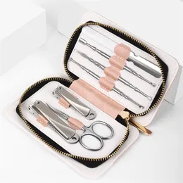 Kutseldsax Miss Sally Professional Manicure Set Pedicure Nail Clipper Set Rostless Steel Nail Cutter Tools With Leather Travel Case Kit 220922