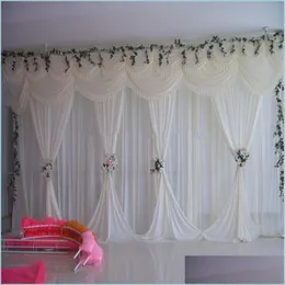 Party Decoration White Elegant Wedding Backdrop Curtain Marriage Stage Fast Drop Delivery 2021 Home Garden Festive Party Suppli Bdebag Dhcwg