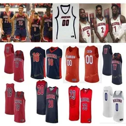 SJ NCAA College Arizona Wildcats Basketball Jersey 13 Ayton Stone Gets 14 Devonaire Doutrive 2 Брэндон Уильямс 21 Brown Custom Stitched