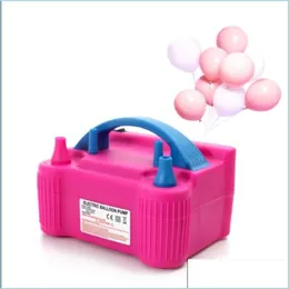 Party Decoration Balloon Air Pump 110V eller 220V Electric High Power Two Munstycket Blower Flator Snabb bärbart uppblåsbart verktyg NewdhBest DHZF1