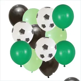 Party Decoration Football Soccer Theme Round Balloons Black White Confetti Helium Balloon Sports Meet Boys Birthday Drop de BDESPORTS DHP2S