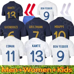 Maglie da calcio 22 23 MBAPPE BENZEMA GRIEZMANN Maglia da calcio francese KANTE POGBA ZIDANE GIROUD MATUIDI Kimpembe VARANE PAVARO attrezzatura Maillotde calcio