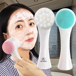Double-Sided Silicone Face Cleansing Removal Brush Facial Cleanser Blackhead Product Pore Cleaner Exfoliator Face Scrub Brushes VTM TB1996