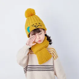 Halsdukar wraps hattar halsdukar handskar upps￤ttningar 2 till 7 ￥r gamla barn beanie set brev det ￤r en pojke 2 st pojkar flickor vinter hatt halsduk set 220921