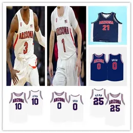 WSKT 2021 Kolej Basketbol Arizona Wildcats Jersey Zeke Nnaji Nico Mannion Josh Green Dylan Smith Jemarl Baker Jr. Stone Getss Steve Kerr