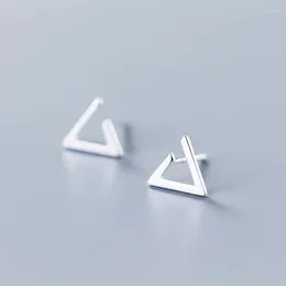 Stud Earrings 925 Sterling Silver Jewelry Triangle For Women Girls Friend Kid Lady Wedding Gift Dropsgipping EH860