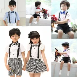 Belts Y-Shaped Strap Back Kid Brown Leather Suspender And Bow Tie Elastic Suspenders Clip-on Birthday Outfit High Quality