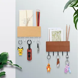 Haken japanischer Holzstorungsbox Wanddekoration Schlüsselhalter Hängende Veranda Sundies Hanger Room Organisatoren Regale Regale