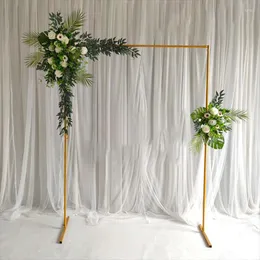 Party Decoration 2M X Bruiloft Stadium Achtergrond Frame Smeedijzeren Decoratieve Bloem Stand Custom Wedding Vierkante Boog Plank