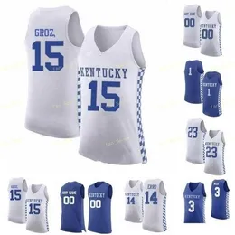 Sj NCAA College Kentucky Wildcats Basketballtrikot 5 Immanuel Quickley Malik Monk 3 Keldon Sj hnson 2 Jarred Vanderbilt Kevin Knox II Custom