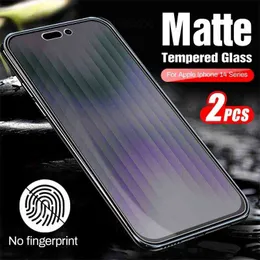 휴대폰 화면 보호기 2PCS 9D Frosted Tempered Glass iPhone 14 Pro Max Max Anti-FingerPrint 무광택 화면 보호기 IPhone 14 iPhone14 Promax T220921