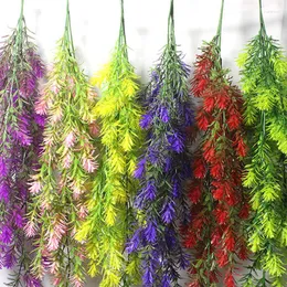 装飾的な花の壁吊りシミュレーションrattanの葉枝の緑の植物水草の家の結婚式の装飾人工植物のブドウ