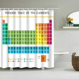 Shower Curtains Waterproof Polyester World Map Periodic Table 180x200cm 3D Bath Single Printing Customized Bathroom Decor L220922