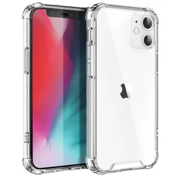 Custodie trasparenti antiurto trasparenti per iPhone 14 13 12 11 Pro XS Max X XR 8 7 6 Plus Cover posteriore morbida in TPU